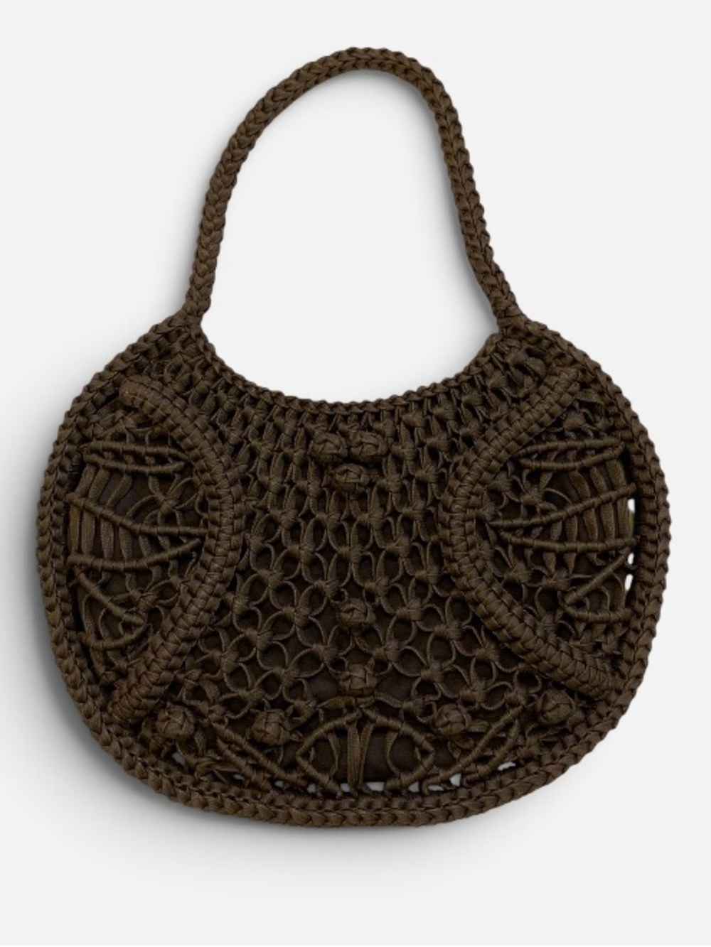 David & Scotti Macrame Woven Hobo Bag